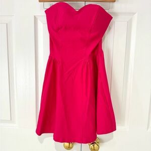 Small Allegra K Pink Strapless Dress party date birthday princess